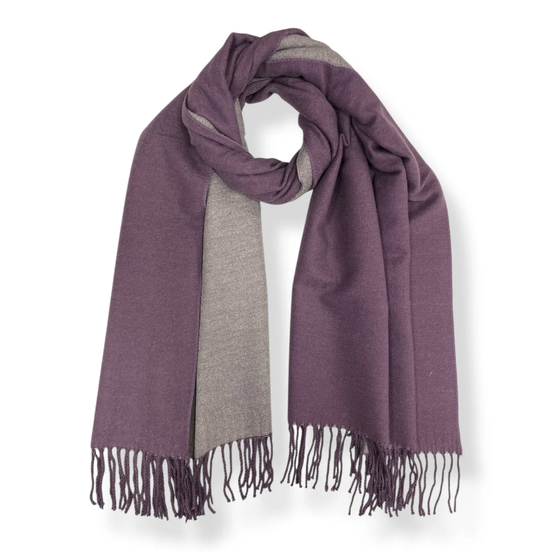 Two Tone Cashmere Blend Scarf