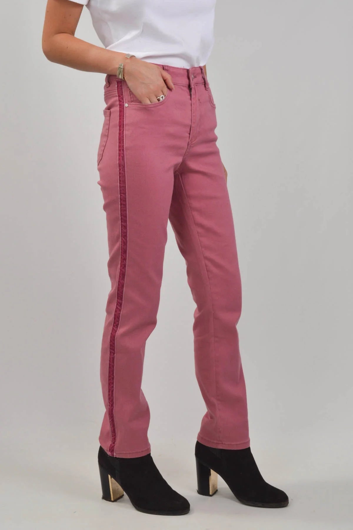 Velvet side 2025 stripe jeans