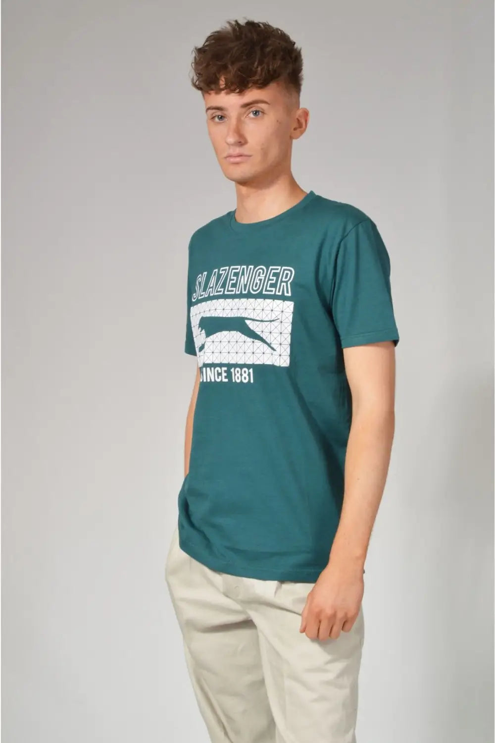 Slazenger Vintage Style Graphic T-Shirt Bottle Green / S