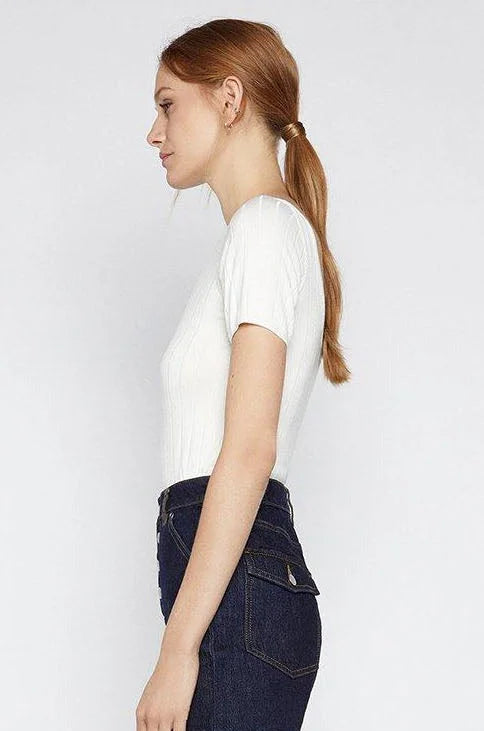 Warehouse Ribbed Low Back Top