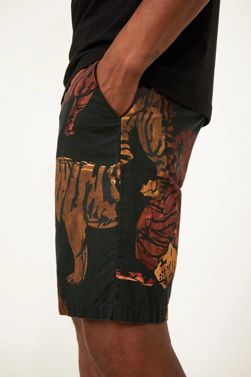 Warehouse Tiger Print Shorts