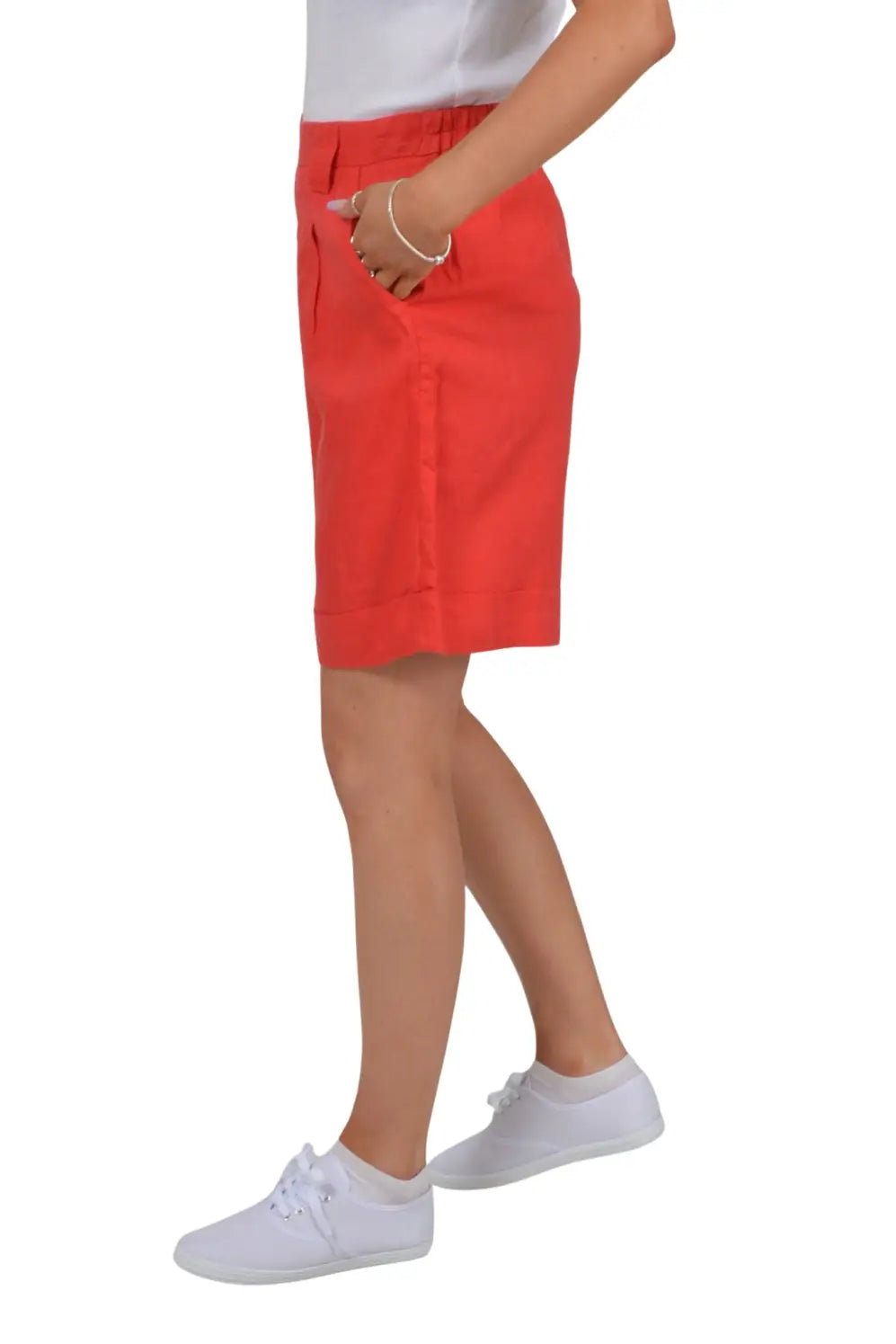 BOXY LINEN WIDE-LEG SHORTS