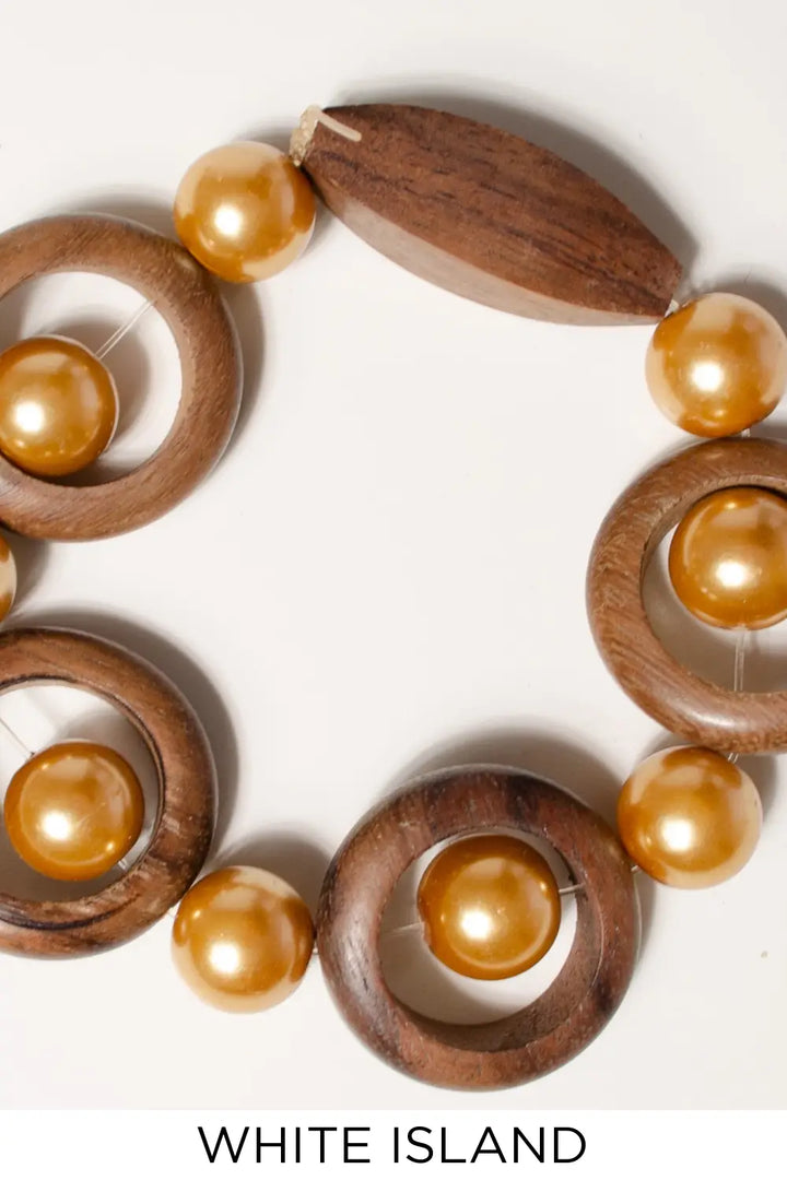 White Island Wooden Bracelet