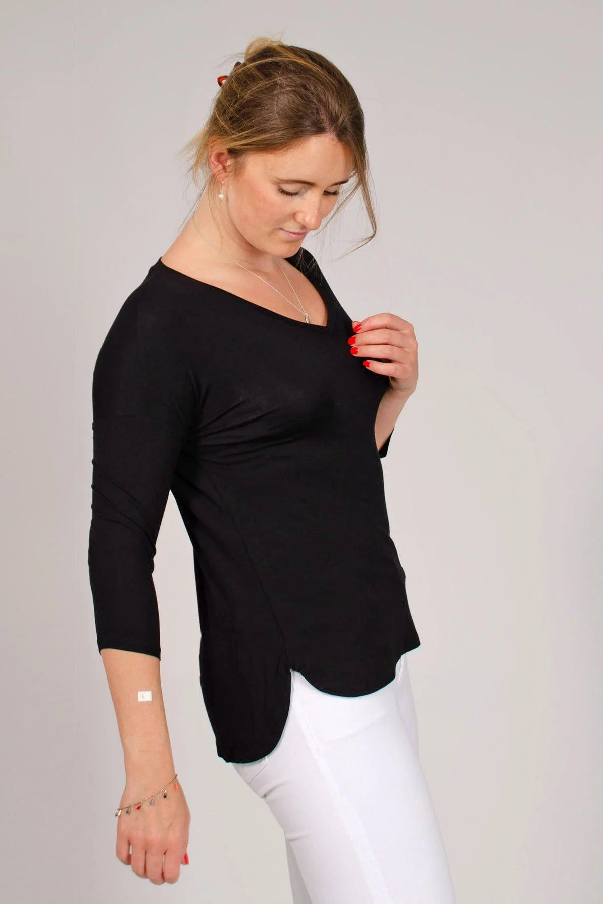 Yours V Neck Jersey Top