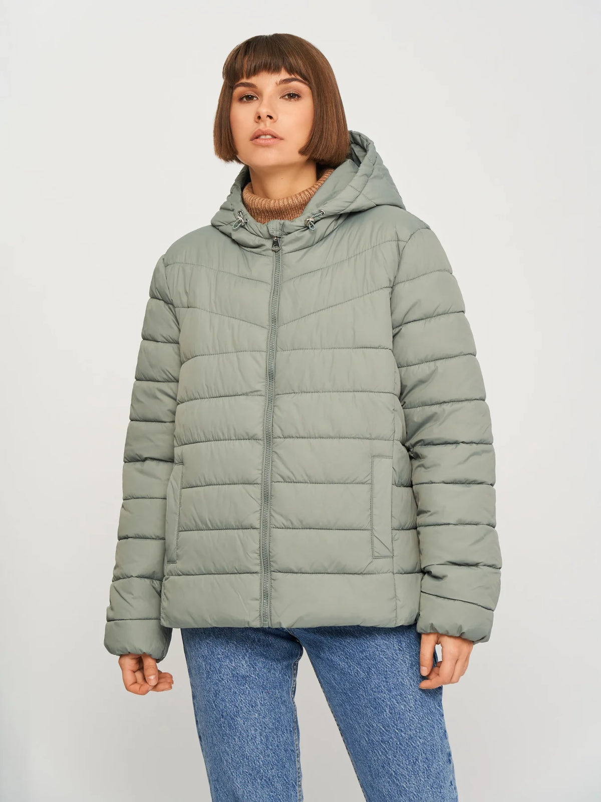 Zara Lefties Puffer Jacket Sage / M
